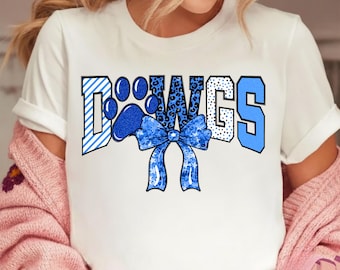 Preppy Bulldogs Football PNG | Projekt sublimacji Team Spirit | Koszulka piłkarska Game Day png | Clipart cheerleaderek