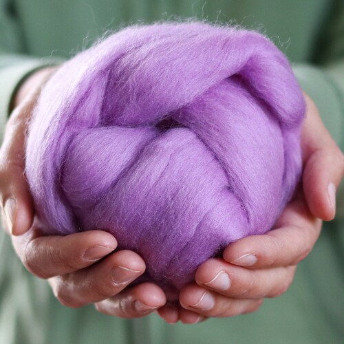 Merino Wool Roving in Asparagus Green Needle Felting Wet Etsy