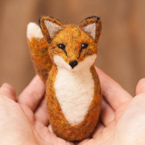 Needle Felting Kit - Red Fox - Beginner - Craft Kit - Felt - Christmas Gift - Winter Crafting - Learn to Felt - Complete Kit - Tutorial