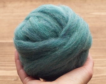 Ocean Wool Roving for Needle Felting - Ocean - Wet Felting, Weaving, Spinning, Fiber Art Supplies - 1 oz.