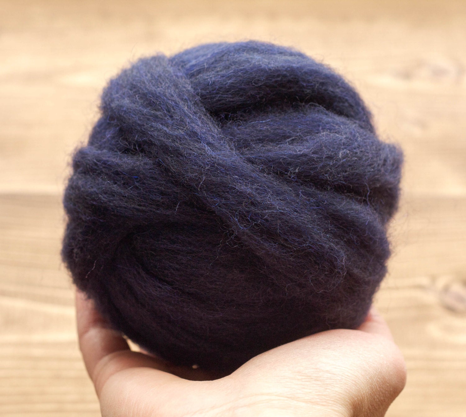 Wool Roving for Needle Felting in Midnight Blue Wet Felting Etsy
