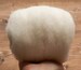 Warm White Needle Felting Wool, Wool Batting, Batts, Fleece, Wet Felting, Spinning, Natural White, Ecru, Ivory, Fiber Art Supplies 