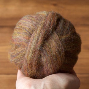 Autumn Jasper Needle Felting Wool Roving - Skin Tone, Wet Felting, Weaving, Spinning, Chunky Yarn, Fiber Arts - 1 oz.