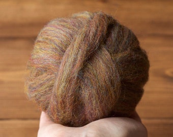 Autumn Jasper Needle Felting Wool Roving - Skin Tone, Wet Felting, Weaving, Spinning, Chunky Yarn, Fiber Arts - 1 oz.