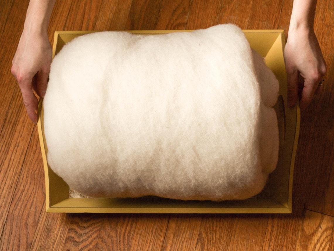 1 Lb. Core Wool Batting for Needle Felting Undyed Natural Etsy