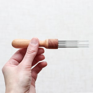 Cherry Wood 8 Needle Felting Tool - With or Without Needles