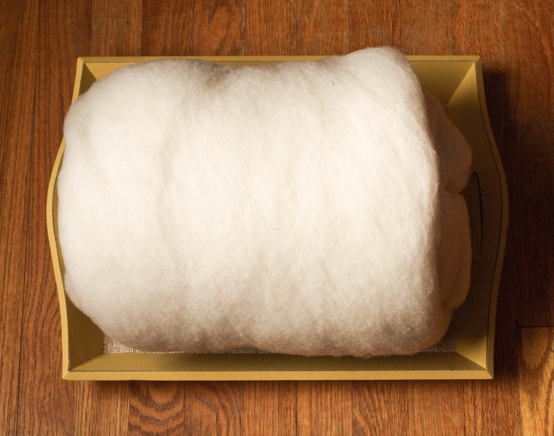 1 lb. Core Wool Batting for Needle Felting Undyed Natural Etsy