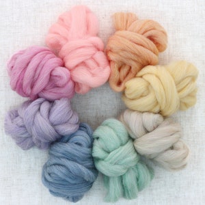 Pastels Wool Roving Sampler