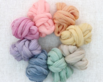 Pastels Wool Roving Sampler