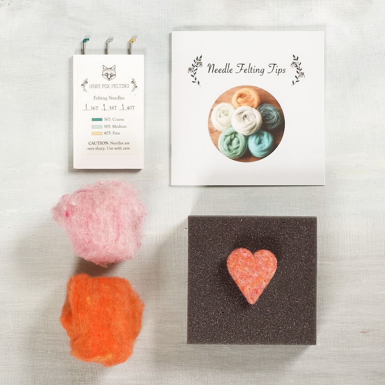Needle Felting Beginner Kit DIY Valentines Day Etsy