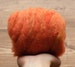 Blended Wool Batting for Needle Felting - Harvest Moon - Wet Felting, Spinning, Weaving, Orange, Crafting, Fiber Art Supplies 