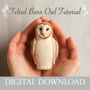 Needle Felting Tutorial - Barn Owl - PDF Instructions Only