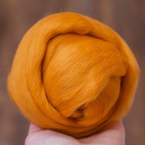 Merino Wool Roving in Cinnamon Needle Felting Wet Felting Etsy