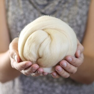 Vanilla Merino Wool Roving for Needle Felting, Wet Felting, Spinning, Weaving - 1 oz.