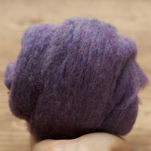 Needle Felting Wool Batting Batts Violet Purple Heather Etsy