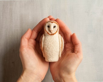 Needle Felting Tutorial - Barn Owl - PDF - Instructions Only - Digital Download - Felt Owl - Intermediate - DIY Craft - Learn a New Craft