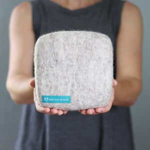 100% Natural Wool Needle Felting Mat, Pure Wool, Pad, Eco-Friendly Felting Block, Small, Travel Size
