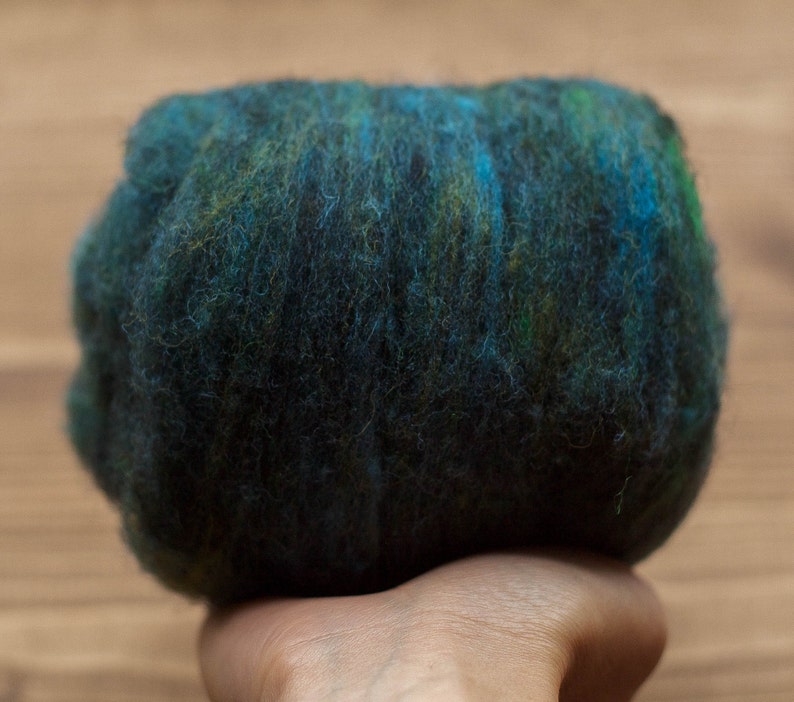 Needle Felting Wool Batting Deep Sea Teal Blue Green Etsy