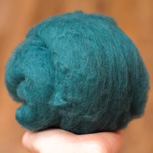 Ireland Green Carded Merino Wool Batting for Needle Felting, Wet Felting, Nuno Felting, Spinning - 1 oz.