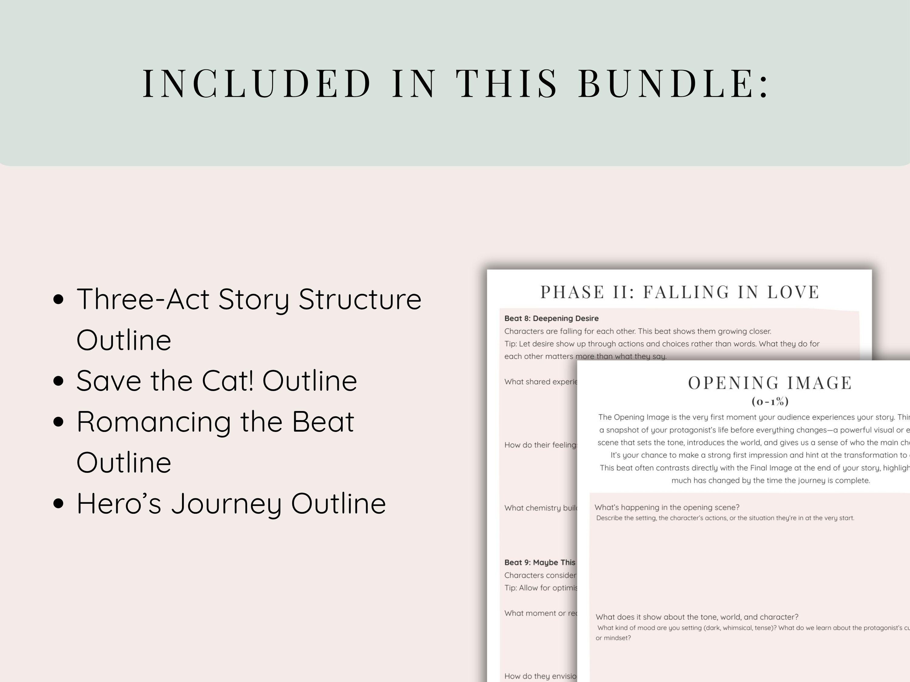 Story Structure Bundle for Writers | 4 Plot Frameworks | Beat Sheets ...