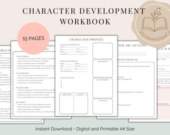 Character Development Workbook for Writers: Printable Character Profile (PDF Download)