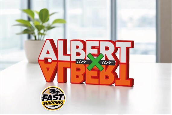 Personalised Hunter x Hunter Personalized Logo Sign | Custom Name Anime Decor | HxH Fan Gift | 3D Printed Lamp