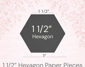 1.5 inch hexagon paper pieces english paper piecing templates large hexies quilting epp supplies precision cut 100 200 300 pack