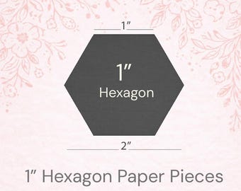 1 inch hexagon paper pieces english paper piecing templates EPP quilting shapes precision cut hexies 100 200 300 pack