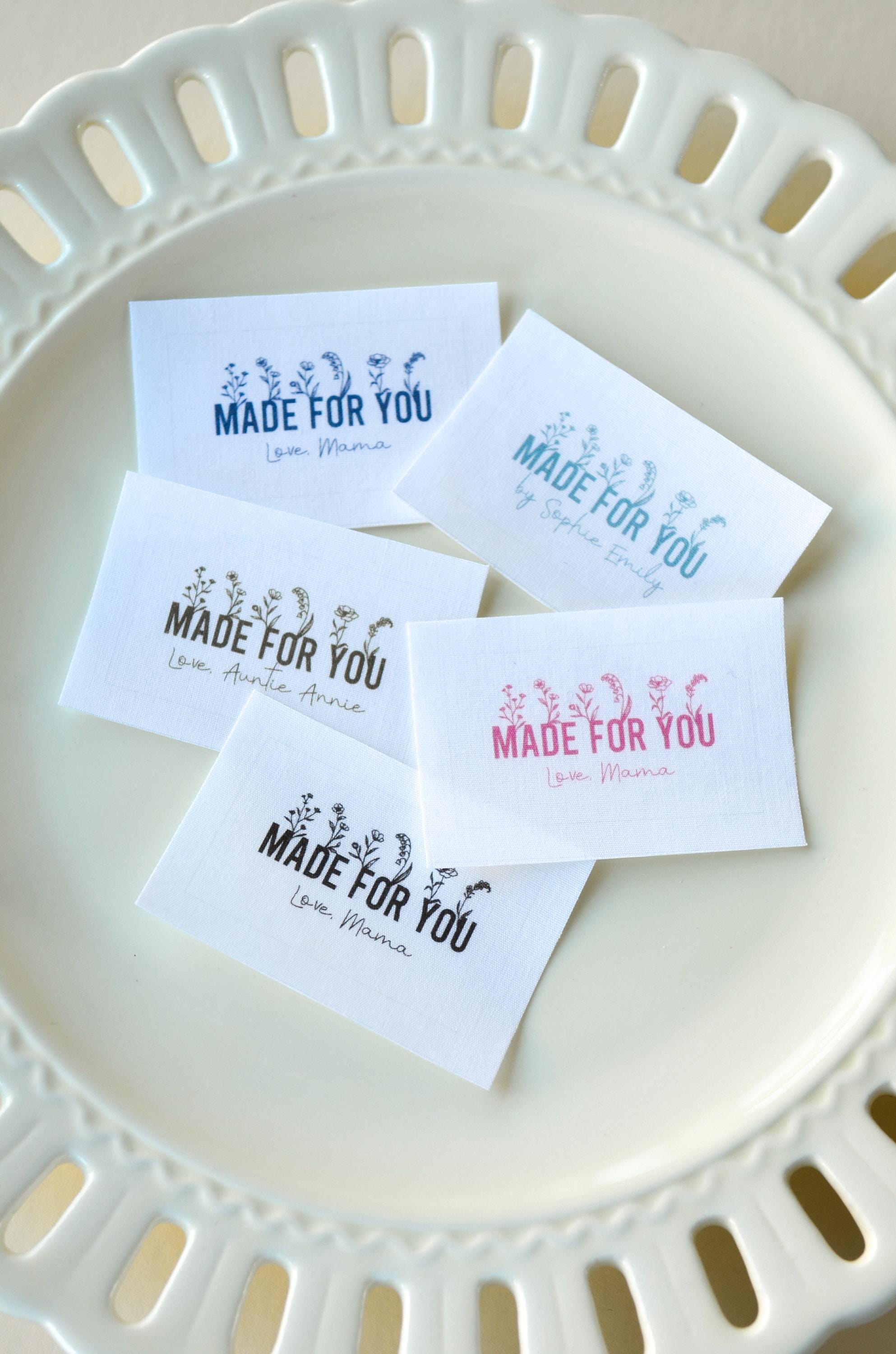Personalized Wildflower Fabric Labels, Iron-on or Sew-in, Custom ...