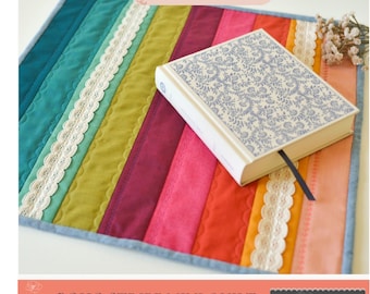 Boho Stripe Mini Quilt Pattern Quilt As You Go Sewing Project Beginner PDF Tutorial Small Quilt Wall Hanging Table Topper Runner Home Decor