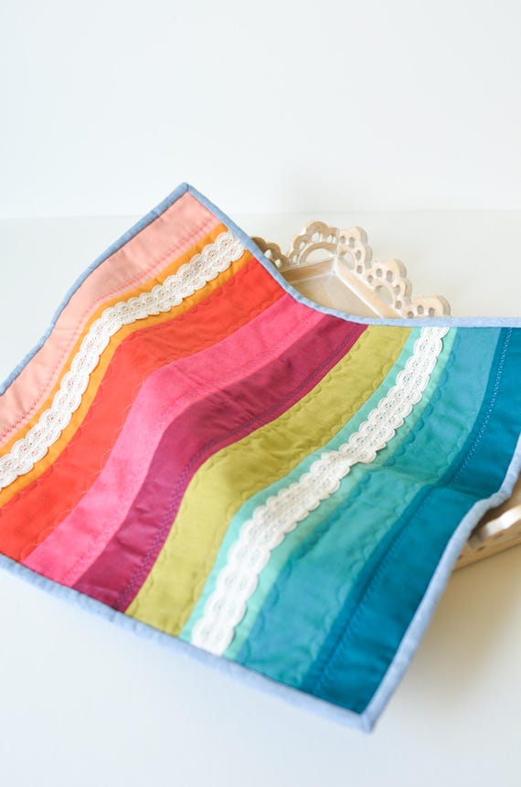 Boho Mini Quilt Project Sewing Kit Beginner Quilt As You Go DIY Project Fabric Kit Quilt Pattern Table Topper Wall Hanging Home Decor