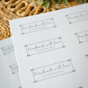 Printable digital download label design for crafters and small shops