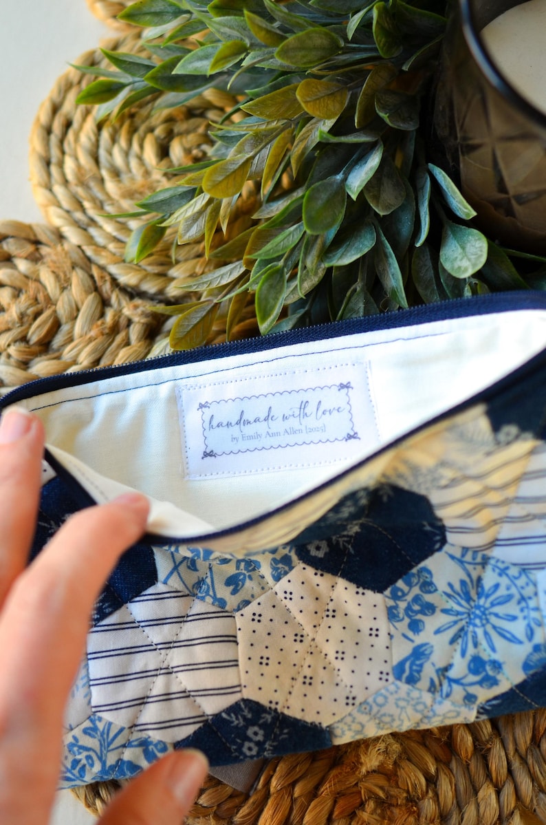 Gift-ready personalized sewing tags with modern typography