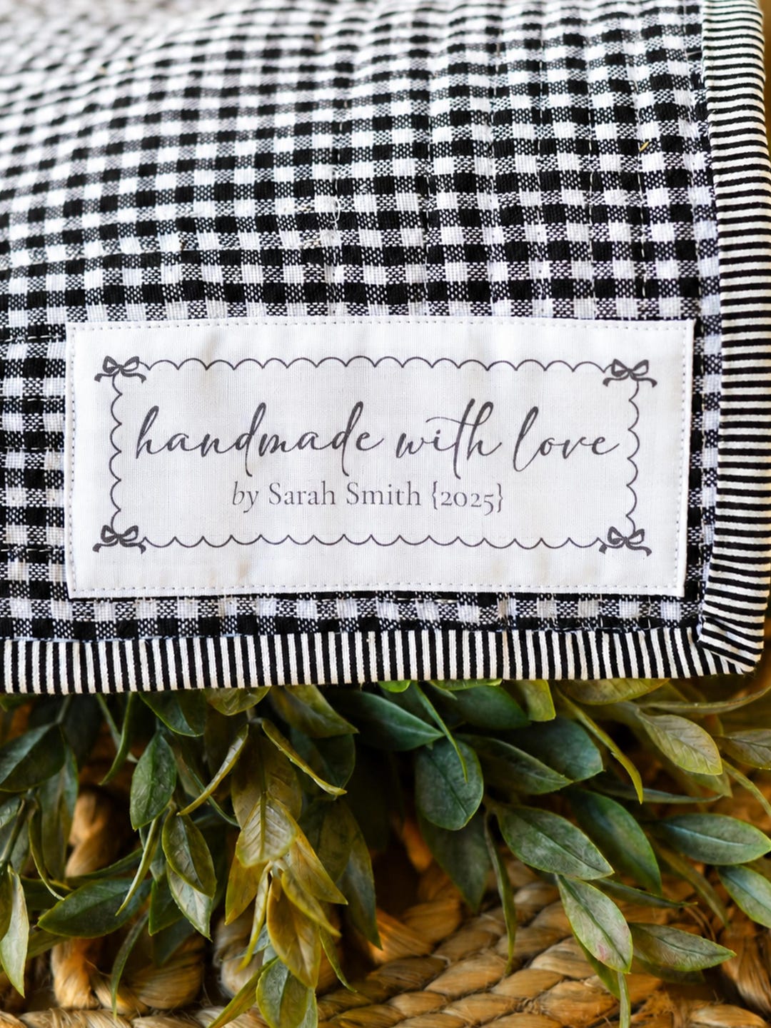 Personalized Handmade With Love Labels | Custom Sewing Tags | Sew-in ...