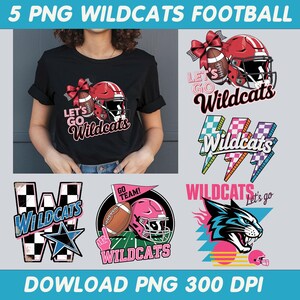 Wildcats Png, Checkered Png, Retro Wildcats Sublimation, Game Day Png, Wildcats Shirt, Wildcats Mascot Png, Neon Wildcats Png
