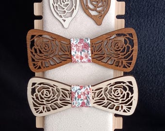 customizable wooden bow tie
