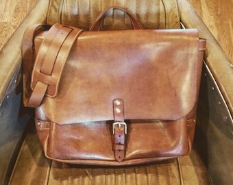 50's-60's U.S. Mail Bag ブラウン 実物 大容量 Vintage Late 1960s Dark Brown Leather US Postal Mail Bag
