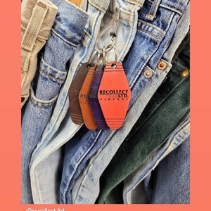 Vintage Style Custom Leather Keychains.