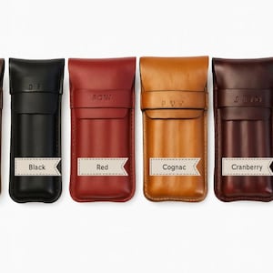 3 Finger Molded Leather Cigar case