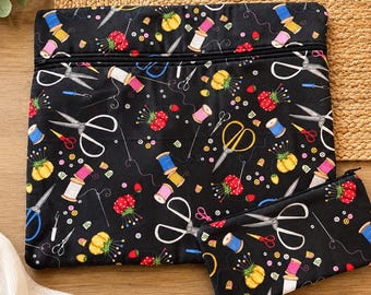 Cross Stitch Project Bag, Sewing Notions Pattern, Needlework Organizer, Travel Craft Bag, Handmade