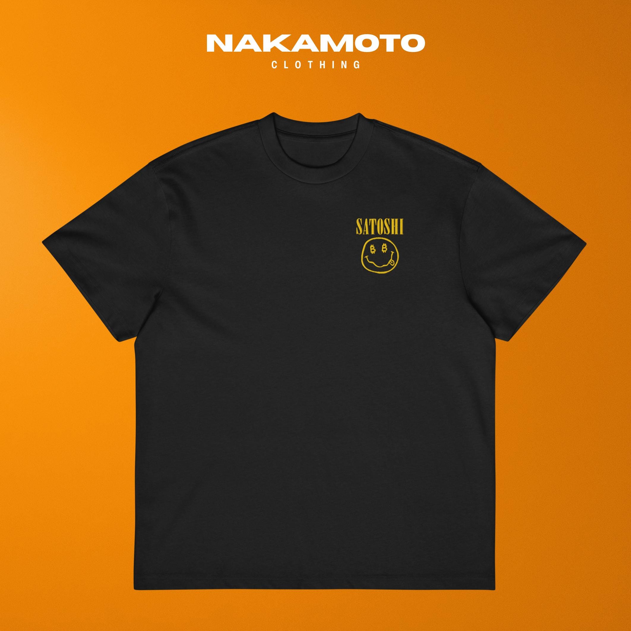 Satoshi Bitcoin Embroidered Boxy Tee: Relaxed Oversized Fit - Etsy Israel