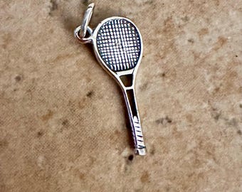 Sterling Silver Tennis Racquet charm