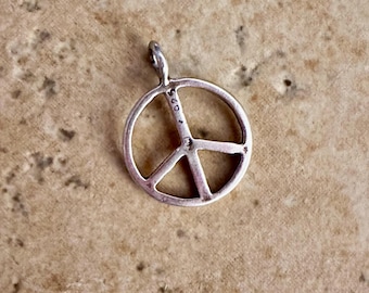 Sterling Silver Peace charm