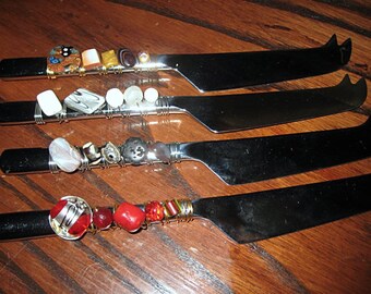 Wire wrapped and Beaded Flatware