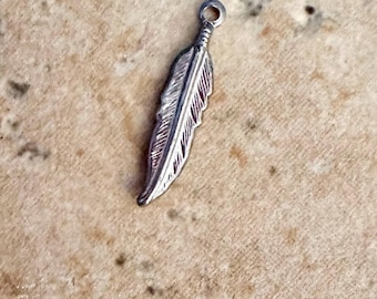 Sterling Silver Feather charm