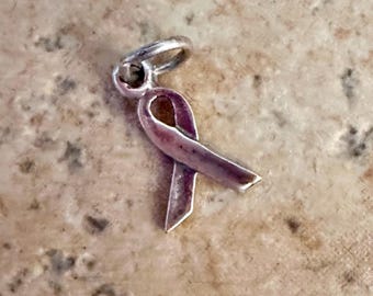 Sterling Silver Small ribbon charm