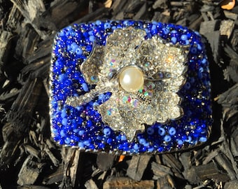 Crystal leaf Belt Buckle
