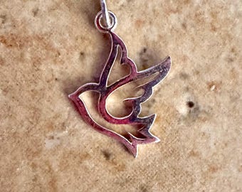 Sterling Silver Small dove charm