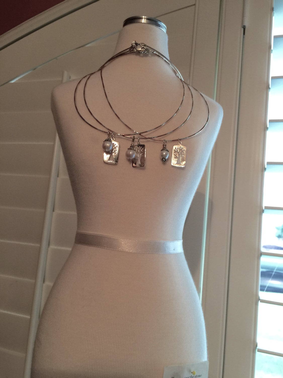 Rose Gold and Sterling Omega Chain With a Vintage Fresh Water Etsy