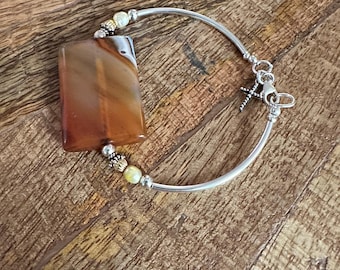 Agate Bar Bracelet